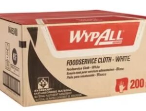 WypAll® X50 Food service Cleaning Towel, 23.5" x 12.5" Sterile White & Blue HydroKnit, 200 per Box
