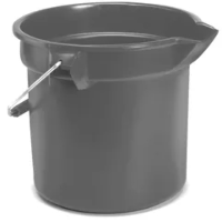 Rubbermaid Commercial Products BRUTE® Gray Round Heavy-Duty 10-Quart Stainless Steel Mop Bucket (1/Each)