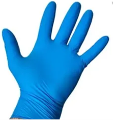 Examination Gloves Medium  (MD) BLUE 3mil Nitrile Rubber Powder-Free