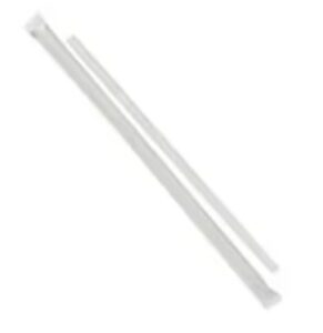 Victoria Bay 7.75-Inch Giant Straws, Translucent Plastic-Wrapped, 12,000 per Case