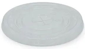 Liq Flat 98 mm Plastic for 12 Oz Squat-24 Oz Plastic Cold Cups Straw Slot