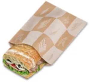 Bagcraft® ecocraft® cookie pastry bag 6.5x2x8 in wax coated paper grease resistant