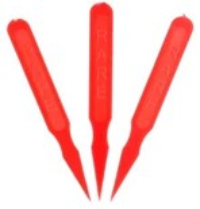 Rare steak marker 3 in plastic red