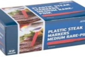 Medium rare steak marker 3 in plastic pink