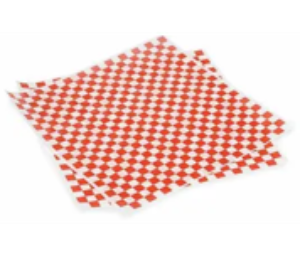 Foil sheets 12x12 in red check laminated