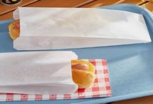 Hot dog bag 3.5x1.5x9 in paper white