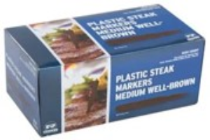 Medium well steak marker 3 in plastic brown