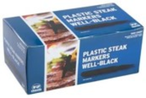 Well done steak marker 3 in plastic black