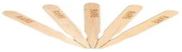 Rare wooden steak marker