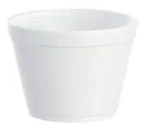 Food Container Base 16 Oz Eps White Round Squat Insulated