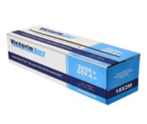 Cling film roll 18in x2000ft pvc 35 gauge clear