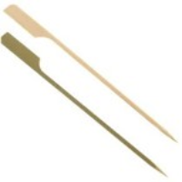 Food skewer paddle pick 6 in bamboo assorted brown