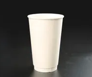 Hot Cup 16 Oz Double Wall Poly-Coat Paper White F. Freezer Safe