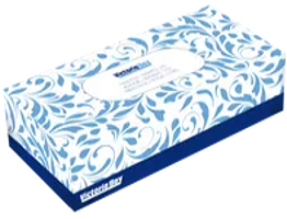 Facial Tissue 6.5 x 8 In  2ply  White Flat Box