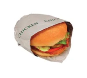 Bagcraft® chicken food wrap 10x14 in foil-lined paper