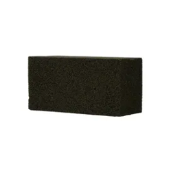 Abrasive Grill Brick 4 x 3.5 in Heavy duty fiberglass gray rectangle industrial wrapped
