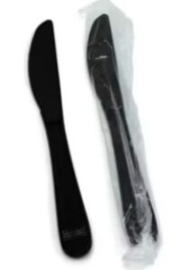 Victoria Bay Black Heavy weight PP Knife, Individually Wrapped, Box of 1,000