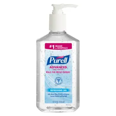 Hand Sanitizer Gel Pump Bottle 12 Floz 2.25x2.7x6.62 In Clean Scent 70% Ethyl Alcoho