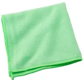Cleaning Cloth 16x16 In Microfiber Green Square