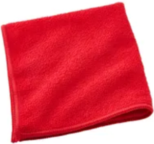 Cleaning Cloth 12x12 In Microfiber Red Square