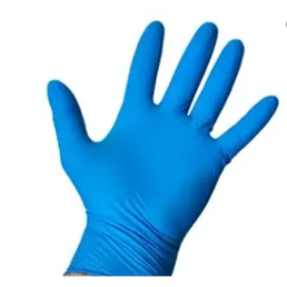 Examination Gloves Medium (Med) Blue 3mil Nitrile Rubber Powder-Free